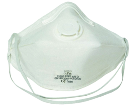 Protecție repiratorie de unică folosință - COVERGUARD MO23205 – Semimască protecție respiratorie FFP2 NR D cu supapă pliabilă [Cutie 20 de bucăți]