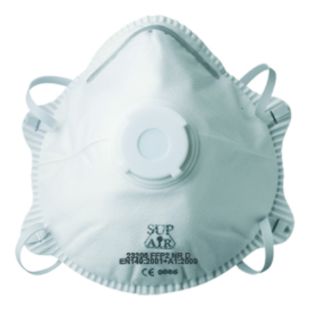 Protecție repiratorie de unică folosință - COVERGUARD MO23206 – Semimască protecție respiratorie FFP2 NR D cu supapă formă cupă [Cutie 10 bucăți]
