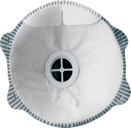 COVERGUARD MO23246 – Mască protecție respiratorie FFP2 NR D VO GA cu supapă, carbon activ [Cutie 10 bucăți] [1]