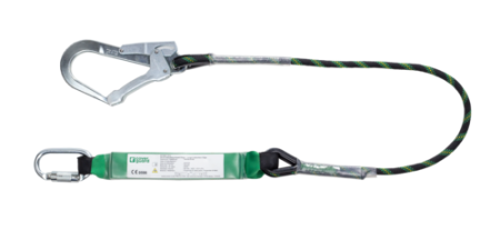COVERGUARD NYSSA 7NYSS10, mijloc de legătură cu absorbitor de energie, frânghie 1,5 m testată pentru muchii ascuțite, carabine oțel [1]