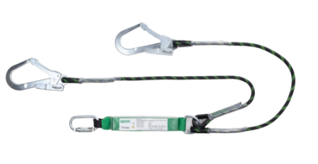 COVERGUARD OLEA 7OLEA10, mijloc de legătură cu absorbitor de energie, frânghie dublă 1,5 m testată margini ascuțite, carabine oțel [1]