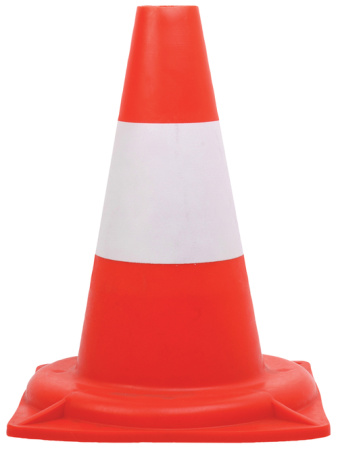 DETECTIE SI SEMNALIZARE - COVERGUARD ORAMA 30 BI WHITE, Con de semnalizare rutieră din polietilenă rezistentă, înălțime 30 cm, culoare roșu-alb