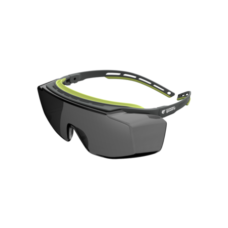 COVERGUARD TIGER HIGH OTG, ochelari de protecție peste ochelarii de vedere, lentilă policarbonat incoloră / fumurie / galbenă, tratamente anti-aburire (N) și anti-zgârieturi (K) [6]