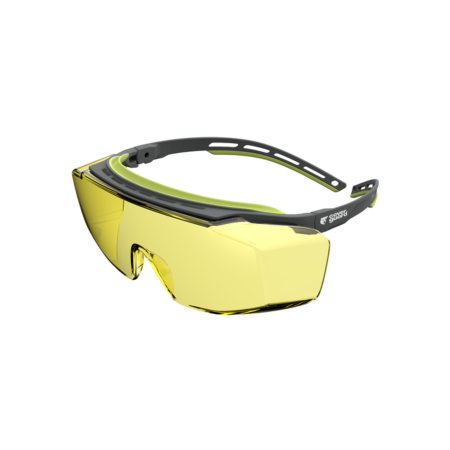 COVERGUARD TIGER HIGH OTG, ochelari de protecție peste ochelarii de vedere, lentilă policarbonat incoloră / fumurie / galbenă, tratamente anti-aburire (N) și anti-zgârieturi (K) [7]
