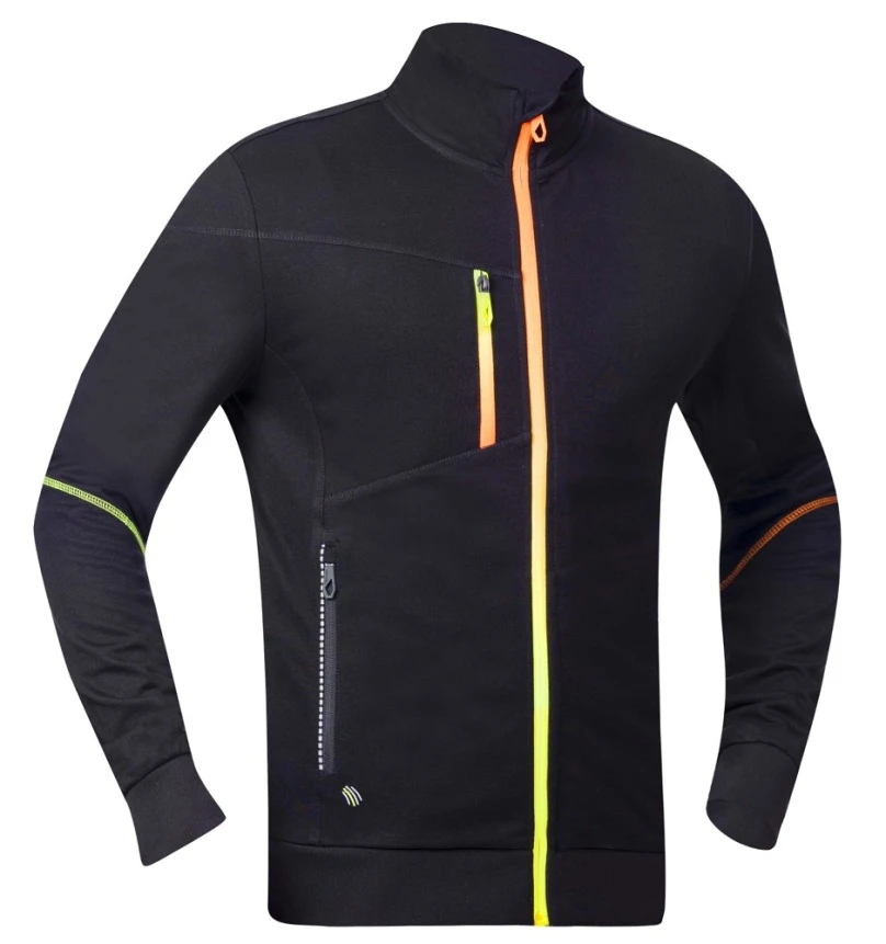 CREATRON, Bluză sport cu mânecă lungă și fermoar din material tehnic TOPLYRON, 280 g/mp [1]