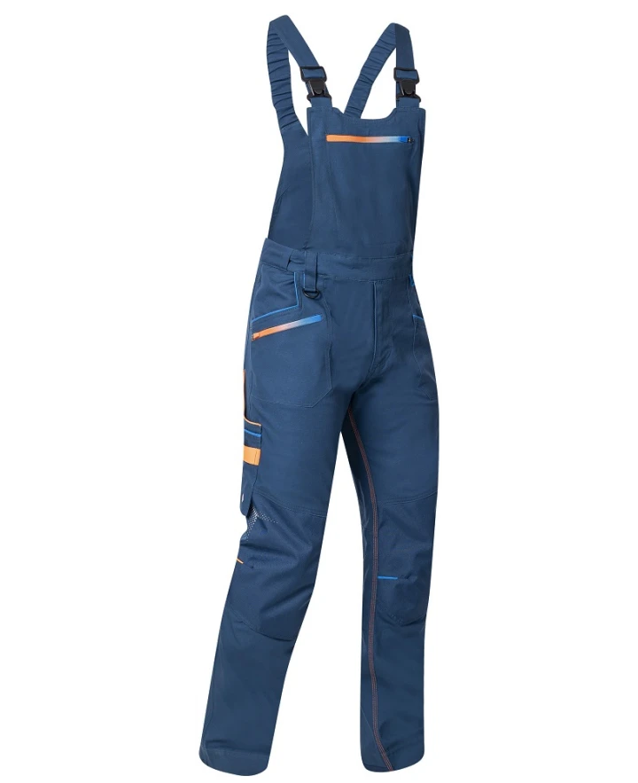 CREATRON, Pantaloni cu pieptar de lucru din bumbac Amalytton cu inserții TABIFLEX și Oxford, 250 g/mp [2]