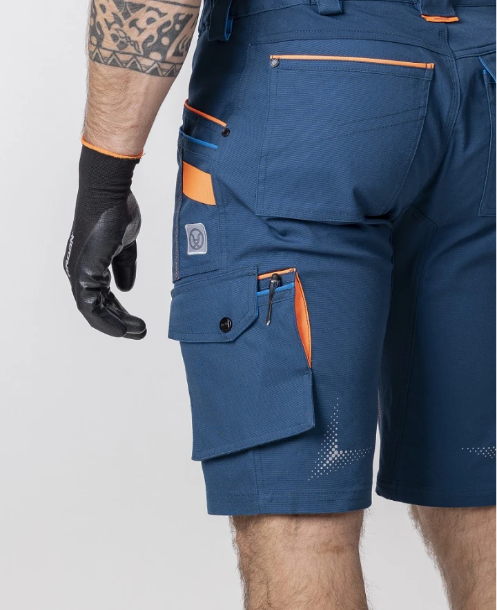 CREATRON, Pantaloni scurți de lucru din bumbac Amalytton cu inserții TABIFLEX, 250 g/mp [4]
