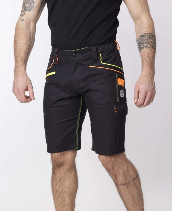 CREATRON, Pantaloni scurți de lucru din bumbac Amalytton cu inserții TABIFLEX, 250 g/mp [1]