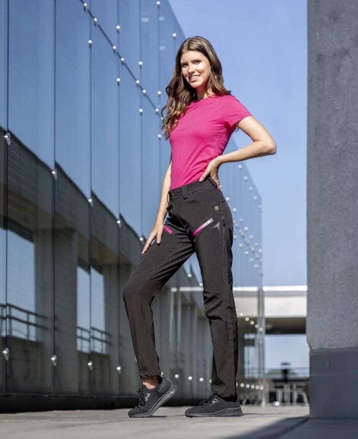 CREATRON, Pantaloni softshell de damă SLIM FIT din poliester ElasticTech și membrană TPU [6]