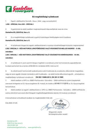 DENDRO, Pantaloni pentru forestieri cu protecție la tăieturi, din poliester și bumbac, căptușeală din fibre aramidice [3]