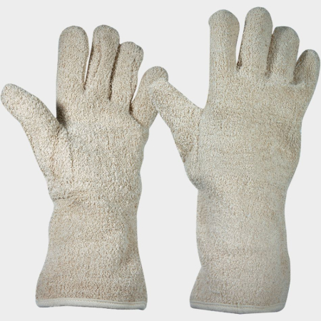 Mănuși Textile Simple - DESERT, Manusi de protectie termica din bumbac terry-cloth, 35 cm