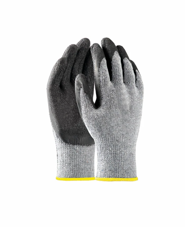 Mănuși Textile Imersate - DICK BASIC, Mănuși de protecție din tricot poliester și bumbac, imersate în latex, grosime 2,0 mm