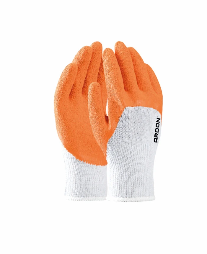 Mănuși de protecție - DICK KNUCKLE, Mănuși de protecție din poliester și bumbac, imersate 3/4 în latex