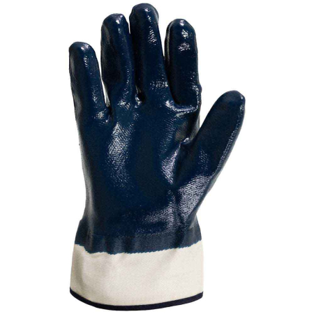 DIPEX, Mănuși de protecție din bumbac flaușat, imersate integral în cauciuc nitrilic, lungime 26 cm [1]