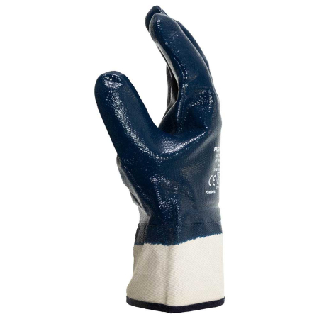 DIPEX, Mănuși de protecție din bumbac flaușat, imersate integral în cauciuc nitrilic, lungime 26 cm [2]