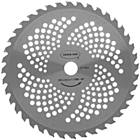 Discuri debitare și polizare - Disc cosire pentru motocoasă carbură TCT 250 x 25,4 x 1,3 mm-40T