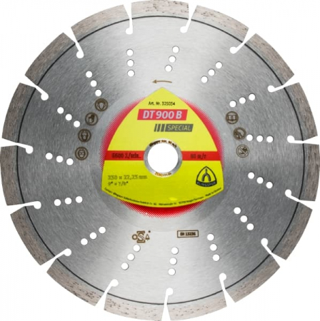 Discuri debitare și polizare - KLINGSPOR DT 900 B Special, Discuri diamantate de debitare pentru polizoare unghiulare pentru Beton uzat, armat, Beton