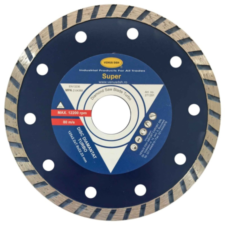 Discuri debitare și polizare - Disc diamantat turbo x 7,8 x 22,23 mm