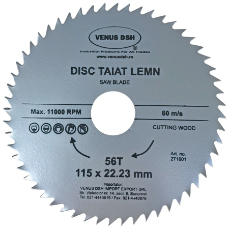 Accesorii pentru scule electrice - Disc tăiat lemn T