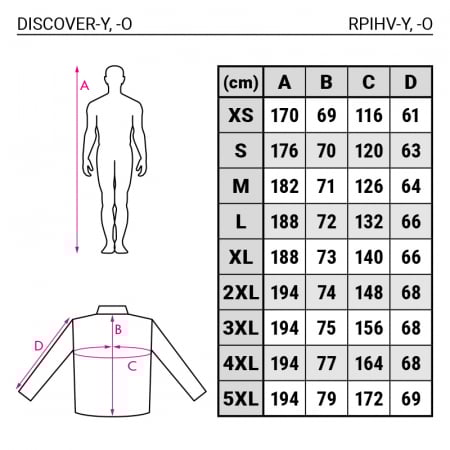 DISCOVER, Jachetă HI-VIS de iarnă tip Pilot, 3 in 1, multifuncțională din tercot, căptușeală termică 290 g/mp [12]