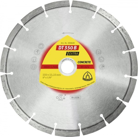 SCULE & MATERIALE - KLINGSPOR DT 350 B Extra, Disc diamantat de debitare S/230X2,6X22,23/15S/10