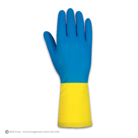 DUO MIX, Mănuși de protecție chimică din latex, cu imersie de neopren [1]