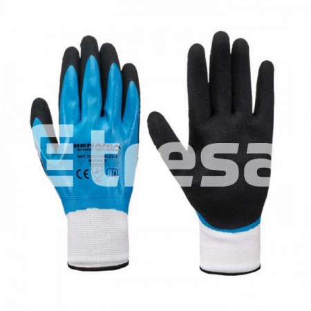 Manusi (lichidari) - DUOFLEX-T, Manusi de protectie macanica din poliester, imersate in nitril