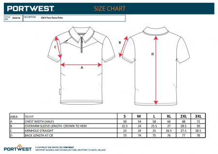 DX410, Tricou polo din poliester EzeeCool, 150 g/mp [2]