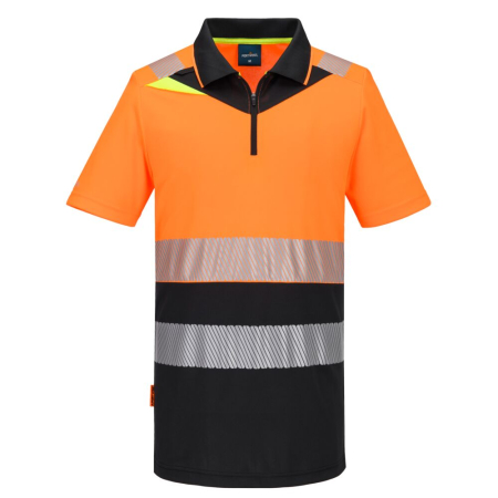 IMBRACAMINTE - DX435, Tricou polo HI-VIS din 100% poliester, 150 g/mp