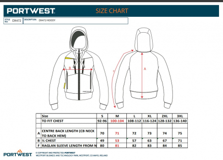 DX472, Jachetă tip hanorac cu glugă încorporată, din poliester, viscoză și elastan, 330 g/mp [2]