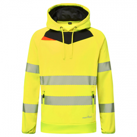 Tricouri si bluze reflectorizante (HI-VIS) - DX483, Jachetă HI-VIS tip hanorac, cu glugă încorporată, din poliester, 330 g/mp