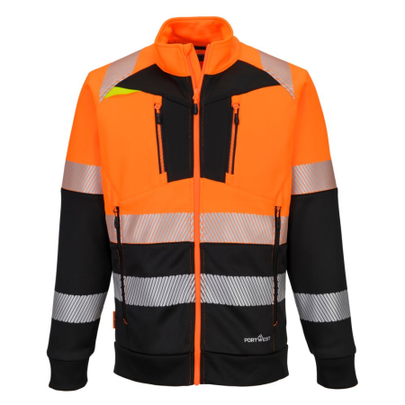 IMBRACAMINTE - DX490, Hanorac HI-VIS din 100% poliester interlock lipit de 100% poliester fleece, 330 g/mp