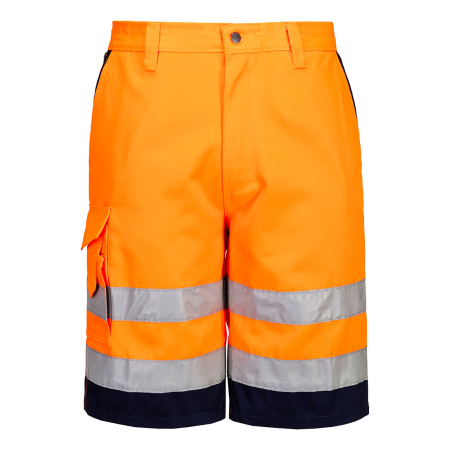 IMBRACAMINTE - E043, Pantaloni scurți HI-VIS din 65% poliester, 35% bumbac, 245 g/mp