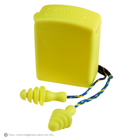 PROTECȚIE AUDITIVĂ - EARLINE 30213, Dopuri de urechi reutilizabile din elastomer, cu șnur detașabil, 30 dB [cutie 50 de bucăți]