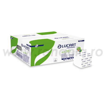CURĂȚENIE ȘI INGRIJIRE - ECO 210I, Hârtie igienică pliată din fibre recuperate, pachet
