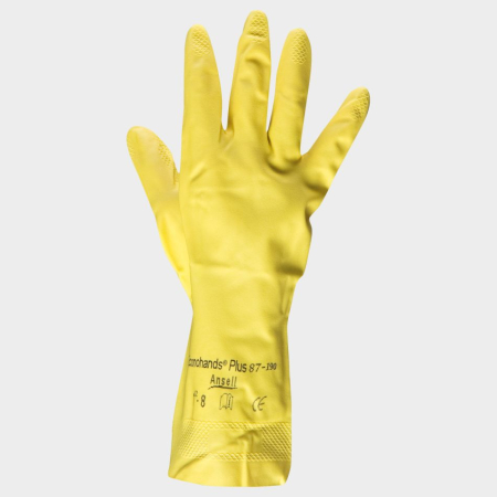 Protecție mecanică - ECONOHANDS+, Manusi de uz casnic din latex natural, captusire velur
