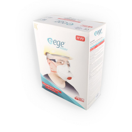 Protecție respiratorie de unică folosință - EGE 7O1, Mască de filtrare FFP3 cu supapă, pliantă
