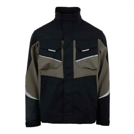 ELASTICO-LISCIA, Jachetă strech din tercot și material contrast cu spandex, 240 g/mp [10]