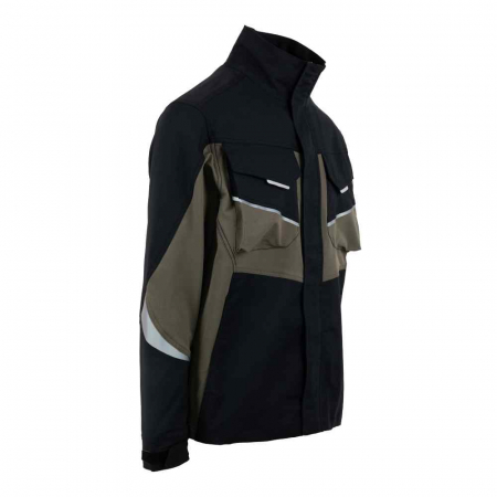 ELASTICO-LISCIA, Jachetă strech din tercot și material contrast cu spandex, 240 g/mp [13]