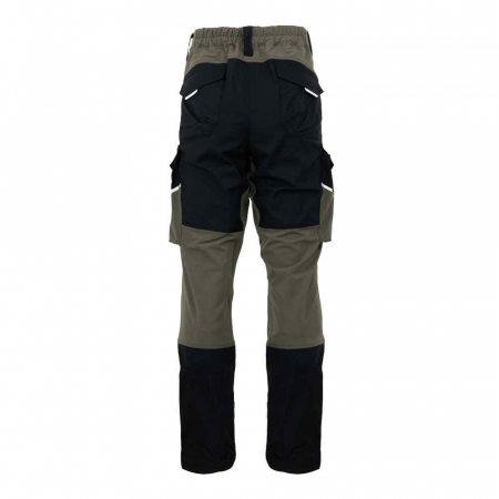 ELASTICO-LISCIA, Pantaloni în talie strech din tercot și material contrast cu spandex, 240 g/mp [13]