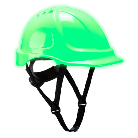 Căști electroizolante EN 50365 - ENDURANCE GLOWTEX, Cască de protecție electroizolantă, calotă din ABS, suspensie textilă cu fixare în 6 puncte, reglare cu rotiță
