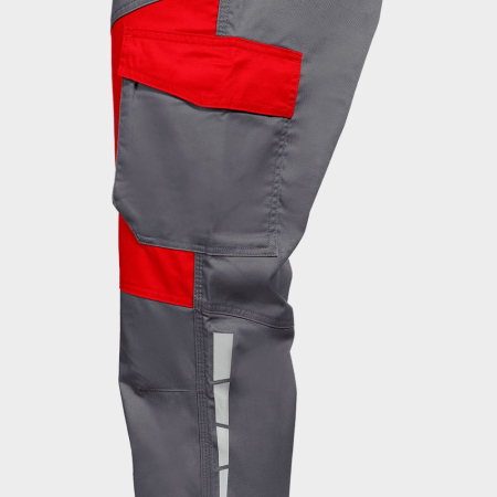 EOS STRETCH, Pantaloni cu pieptar din bumbac cu poliester, 210 g/mp, cu benzi reflectorizante [5]