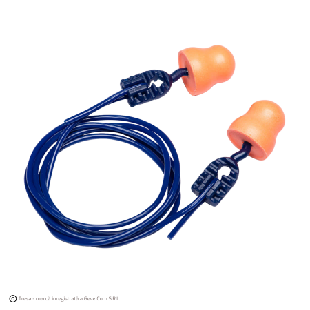 Antifoane interne de unică folosință - EP12, Antifoane interne cu șnur, de unică folosință, din spumă poliuretan, 37 dB [Cutie 200 de bucăți]