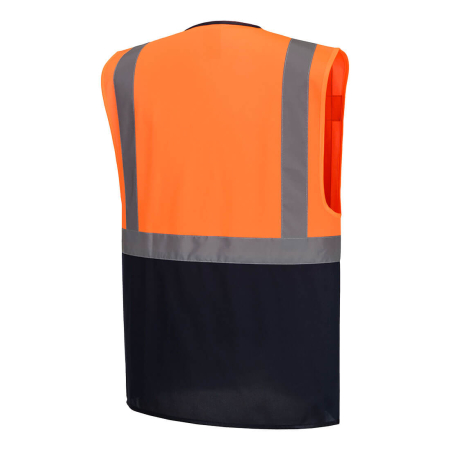 ES076, Vestă HI-VIS cu panouri de contrast din 100% poliester, țesătură tricotată, 125 g/mp [3]