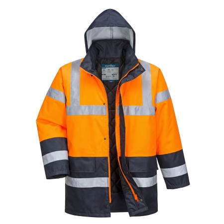 Îmbrăcăminte REFLECTORIZANTĂ (HI-VIS) - ES1 ESSENTIAL, Jachetă de iarnă HI-VIS cu contrast din poliester 300D, 190 g/mp