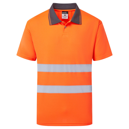 Îmbrăcăminte REFLECTORIZANTĂ (HI-VIS) - ES1 ESSENTIAL, Tricou polo de lucru HI-VIS din poliester