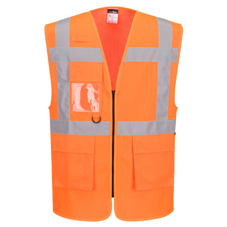 IMBRACAMINTE - ES376, Vestă HI-VIS din 100% poliester tip plasa, 150 g/mp