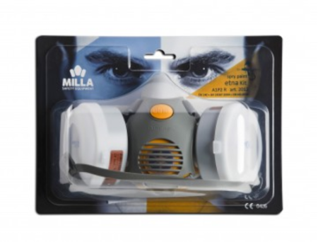 Semi-măști reutilizabile - ETNA, Set semimască reutilizabilă cu 2 filtre A1P2 R