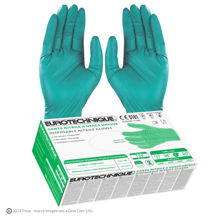 EURO-ONE 5960, Mănuși de unică folosință din nitril nepudrat, grosime: ~0,12 mm [Cutie 100 buc]