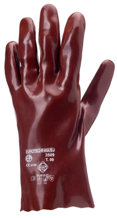 Eurochem 3510 Manusi De Protectie Chimica Din Bumbac Imersate Complet In Pvc Lungime 27 Cm [0]